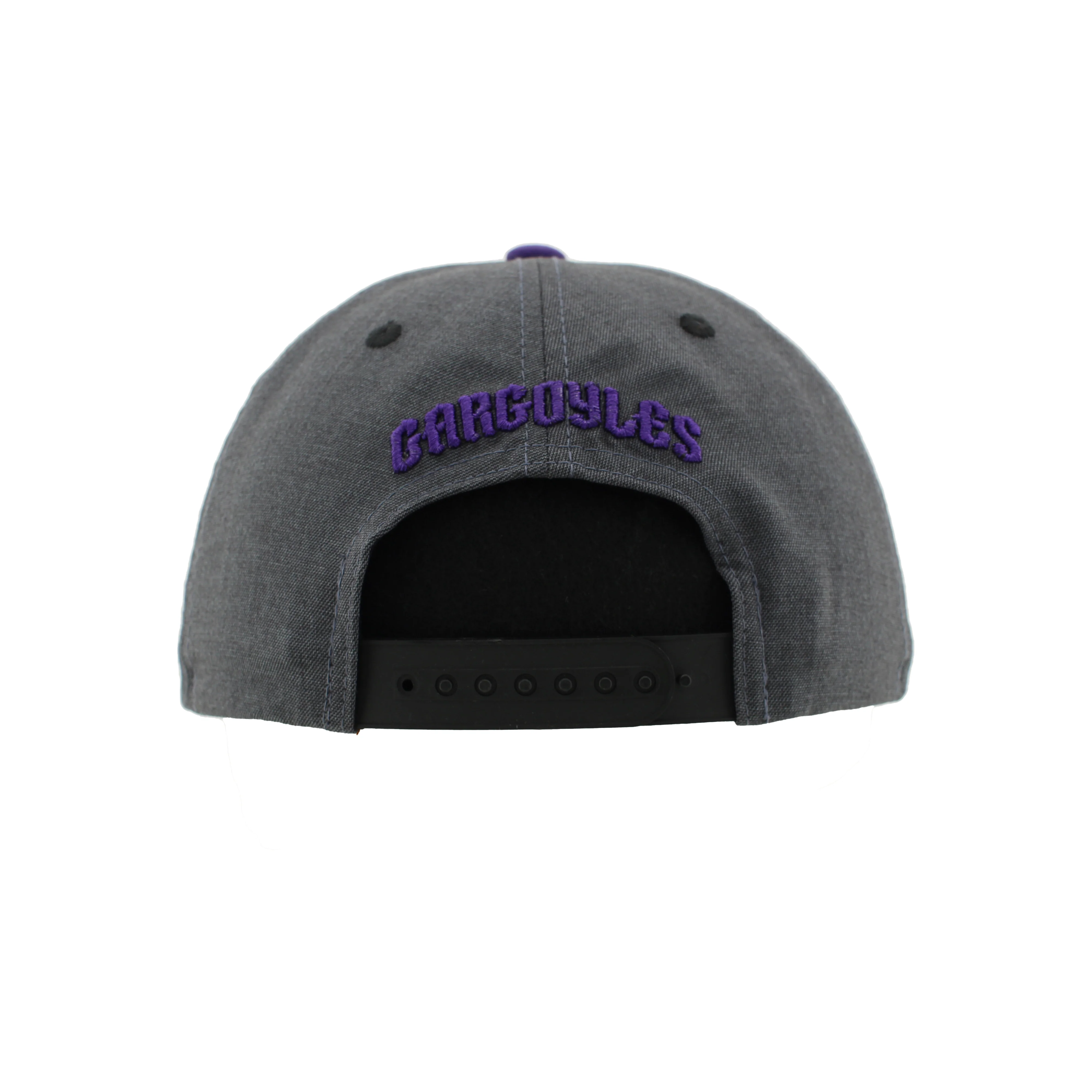 Greensboro Gargoyles Tier 2 Z430 Chr/Blk/Purple Taijutu 3D Flat Bill Hat - Image 3